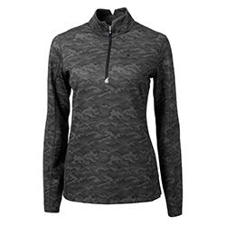 C&B TRAVERSE STRETCH CAMO 1/4  ZIP - LADIES